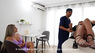 Hey, doc bangs me and my pregnant friend hard without a care! Part 1 madness!