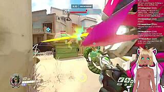 vtuber lewdneko plays overwatch and gets spanked part two.