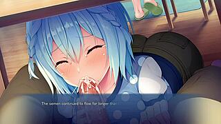 Secret stay home: sucking under the desk in episode two.