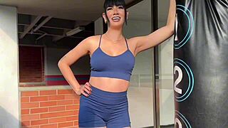 I’m hooked on anal sex with this gorgeous curvy brunette I met at the gym.