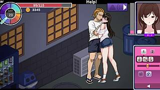 hentai game ntraholic part 5 - alice faces intense action while wife watches in public setting