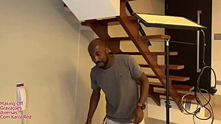 Backstage Christmas Scene With Beautiful Karol Red Featuring Muff Diving And Cum On Ass