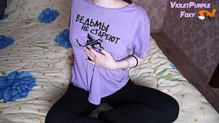 petite student teases tits to orgasm.