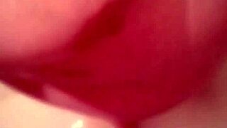 Steamy bathtub blowjob ends with cum on boobs