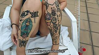 Horny Girl Seduced At Condo Pool For Real Action