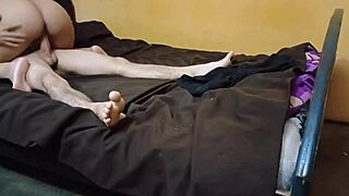 Hidden camera catches stepbrother fucking stepsister in Latin taboo sex