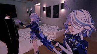 Yukoshvr - Kafka And Furina Take Turns On Goth Boy