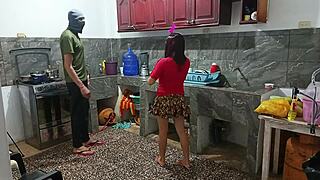 perverted neighbor caught showing off huge ass in wild homemade roleplay!