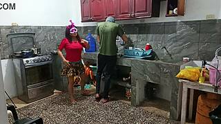 perverted neighbor caught showing off huge ass in wild homemade roleplay!