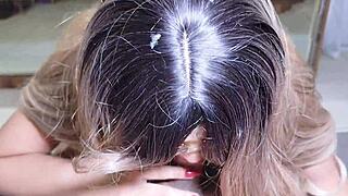 Man, this 18-year-old neighbor danced in panties... ended up giving head and more!