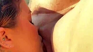 latina milf friends get cum in mouth from monster cock while cuckolds ignore them