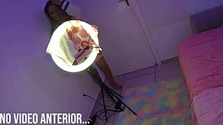 Made neighbor squirt three times, soaking everything