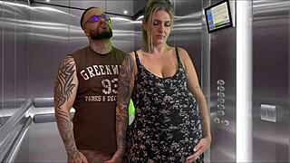 minha vizinha gravida fez boquete no elevador