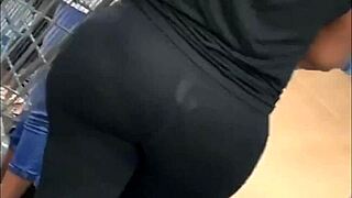 Observing a curvaceous woman with a big ass from afar