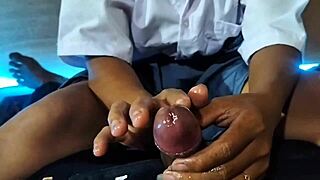 Asian Student Couple Teases with Blowjob in Homemade Clip