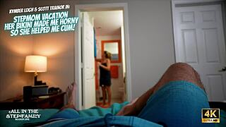 her bikini on vacation got me so horny, stepmom helped me cum quick!