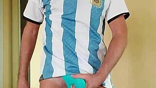 Pervy Papifachero Rubs Daddy Boner Bulge In Electric Blue Thong!