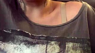 Gym workout got me wet in just a bra outdoors.