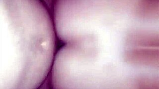 couldn't hold back, pulled off the condom to fuck brunette's ass raw