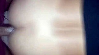 couldn't hold back, pulled off the condom to fuck brunette's ass raw