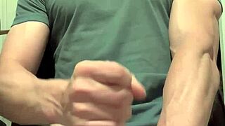 Quick handjob session while she's sleeping tight with a big cock