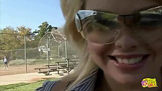 Hey, wanna join two baseball studs in a naughty blonde threesome?