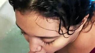 Damn, Colombian Cousin Rocks Jacuzzi Fuck at Motel!