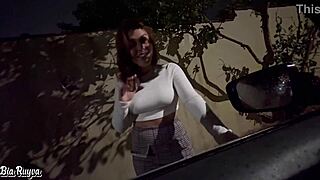 Latina Teen Prostitute Sucks and Rides Big Cock in Public