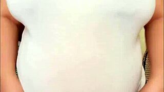 Pregnant Arab Milf Shows Big Belly and Milky Boobs!