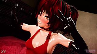 Watch this horse dildo ride show!