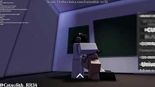 Teacher Bends Over Student For Doggystyle Blowjob And Cum In Classroom. She Rides Him To Orgasm.