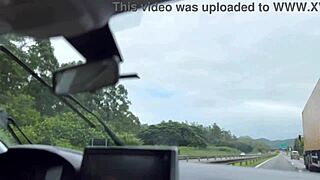 Uber Driver Spreads Wet Pussy For Client Payment