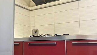 Hot Girl Cleans Stove And Gets Aroused With Big Ass