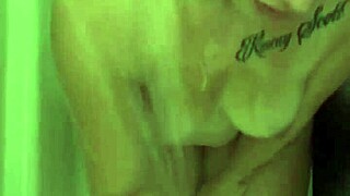 me n stepbro sharing shower, got all wet n soapy fast