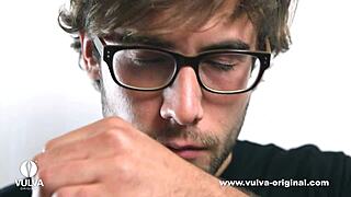 Wet Panties on Horny Blonde Girl's Vulva