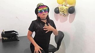 Hot Office Worker Teases With Anal Plug Play