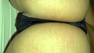 Gorgeous blonde in thong gets fucked by big cock