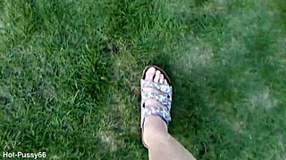 hey, check my bare feet in latschen for some outdoor german fun