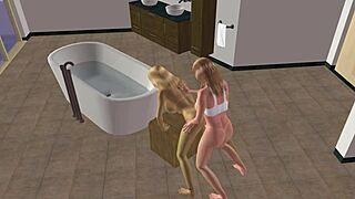 Wow, Beautiful Shemale Drilling A Woman From Behind!