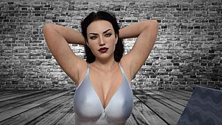 a brunette revs up with toys and cum.