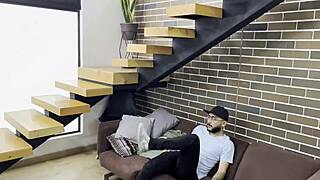 She seduces her stepfather's best friend and they fuck when he's away