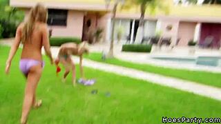 got a group of hot college babes partying wild?