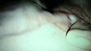 Cum drips from wife's pussy after intense dildo pounding