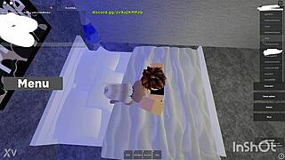 Public anal action in Roblox, bent over outdoors for thrill!
