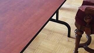 hey, watch her stomp cum right outta that cock