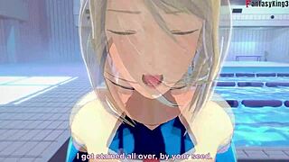 Samus Aran Fucking Behind The Pool 3 Metroid Full Fantasyking3!