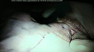 Cum drips from wife's pussy after intense dildo pounding