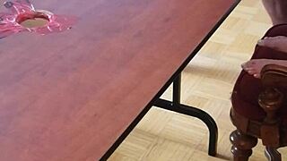 hey, watch her stomp cum right outta that cock