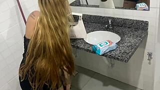 Brazilian Girl Masturbates In School Bathroom During Party