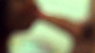 Ebony Babe Sucking White Cock Close Up